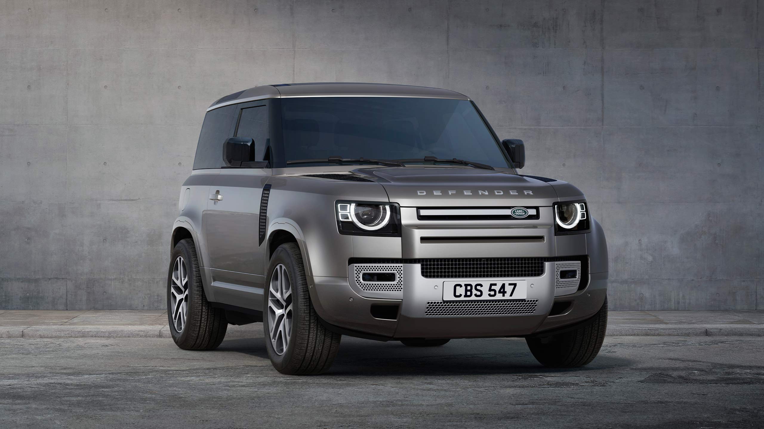 Defender car parked
