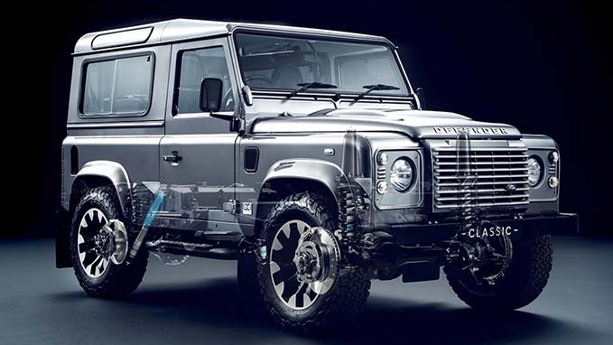 Classic Land Rover Defender suspension system